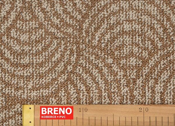 Breno Metrážový koberec GEO 68 hnědý, šíře 400 cm, Hnědá