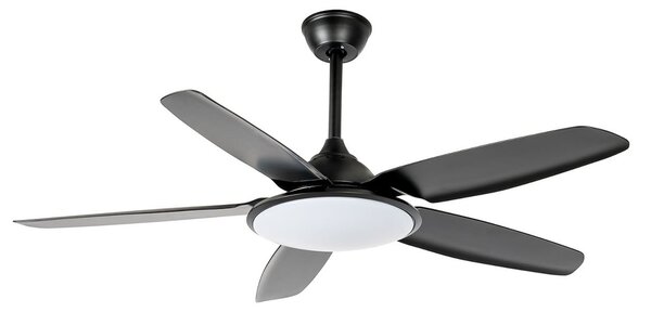 Stropní ventilátor Divian s LED osvětlením, černý, DC, tichý, CCT – Lucande Lucande, Divian, Černá, Obývací pokoj, Kov, Moderní