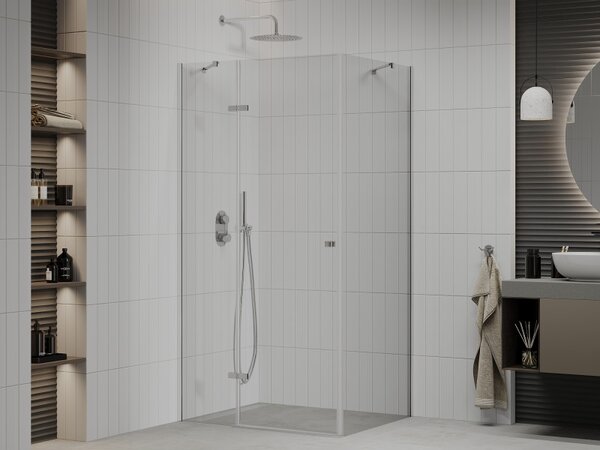 Mexen Roma sprchový kout 80x70cm, 6mm sklo, chromový profil-čiré sklo, 854-080-070-01-00