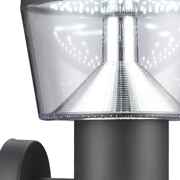 Prezent 66004 LED venkovní nástěnné svítidlo Dublin 1x11W | 900lm | 4000K | IP44 - šedá