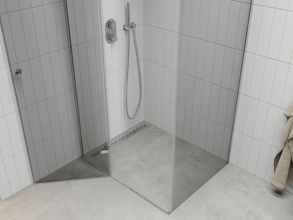 Mexen Roma sprchový kout 80x70cm, 6mm sklo, chromový profil-čiré sklo, 854-080-070-01-00