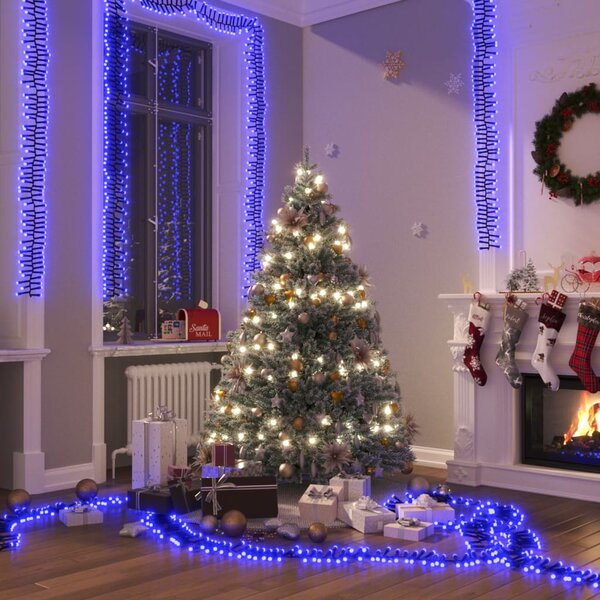 Světelný LED řetěz trs se 2 000 LED diodami modrý PVC