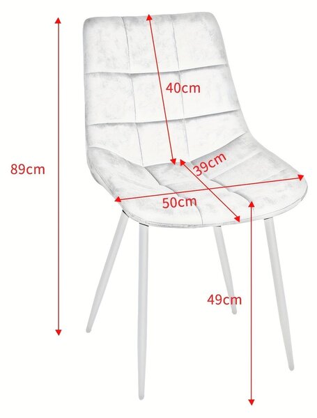 Jídelní židle - Kuchyňské židle - Sada židlí - Židle - Designové židle - Sada 2 kusů - Výška sedáku 50 cm