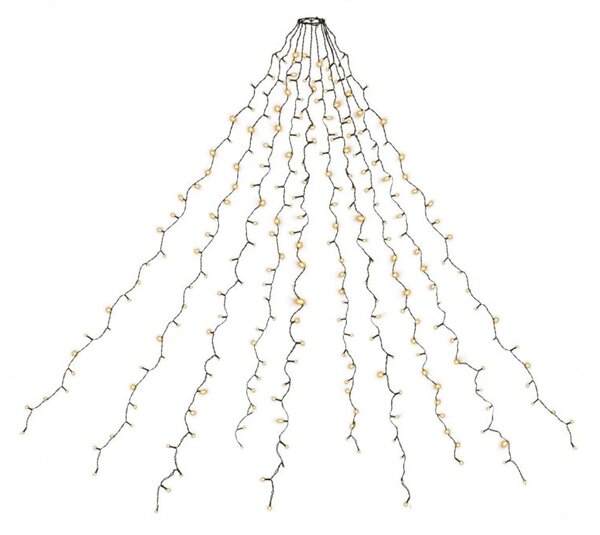 Světelný řetěz ve tvaru kuželu, 280 LED, teple bílá