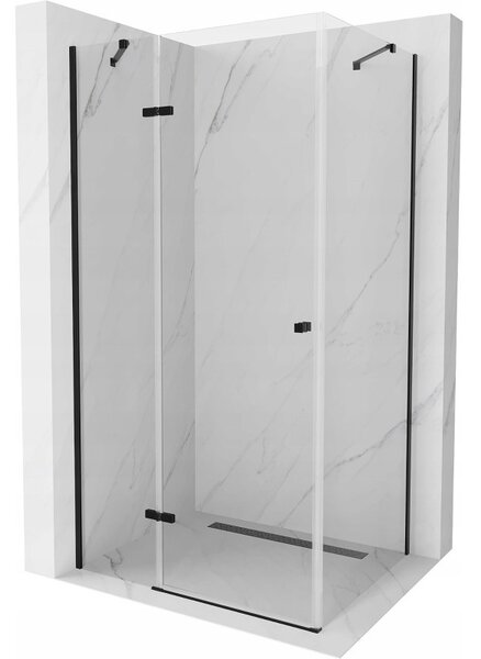 Mexen Roma sprchový kout 80x70cm, 6mm sklo, černý profil-čiré sklo, 854-080-070-70-00