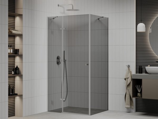 Mexen Roma sprchový kout 80x70cm, 6mm sklo, chromový profil-šedé sklo, 854-080-070-01-40