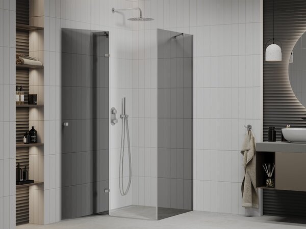 Mexen Roma sprchový kout 70x70cm, 6mm sklo, chromový profil-šedé sklo, 854-070-070-01-40