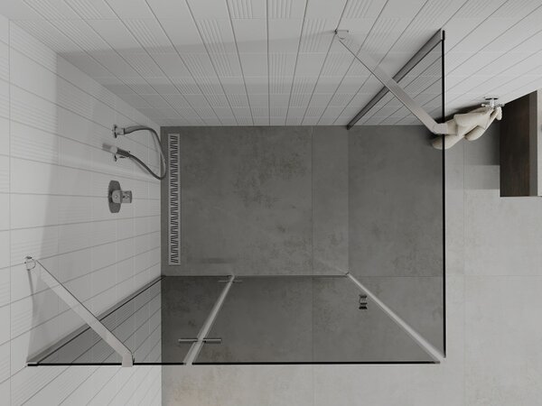 Mexen Roma sprchový kout 80x70cm, 6mm sklo, chromový profil-šedé sklo, 854-080-070-01-40