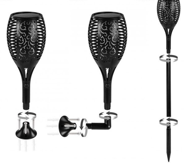 VOLTRONIC Sada solárních světel 51 LED, 4 ks
