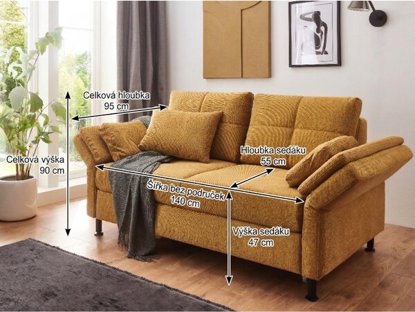 Rozkládací pohovka SLEEPY – Špičkové pohodlí pro Váš spánek plocha spaní 140x196 cm