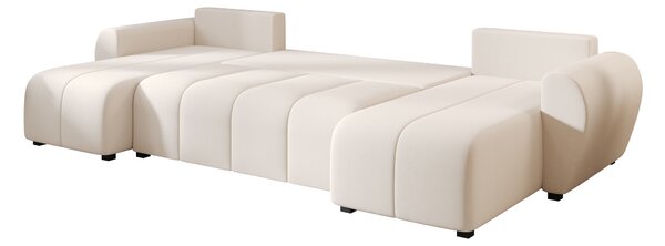Rozkládací sedací souprava do U SEVIO 311x145 cm, krémová + 2 polštářky ZDARMA