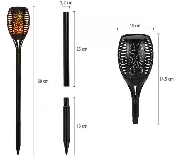 VOLTRONIC Sada solárních světel 33 LED, 4 ks