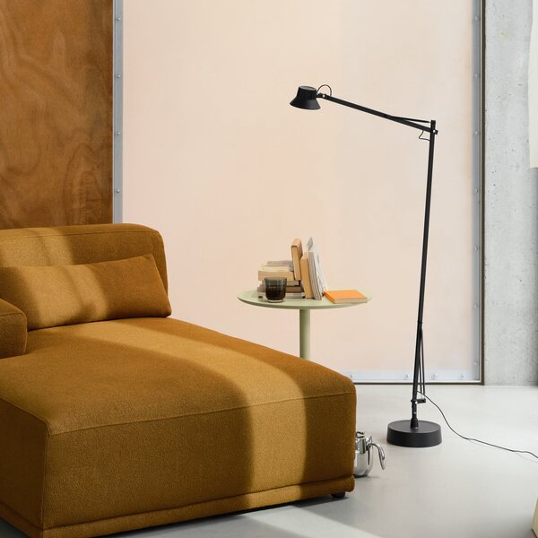 Stojací Lampa Muuto, stmívatelné, Černá, Obývací pokoj, Hliník, Moderní