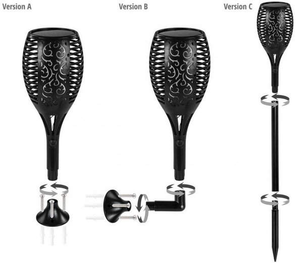 VOLTRONIC Sada solárních světel 51 LED, 2 ks