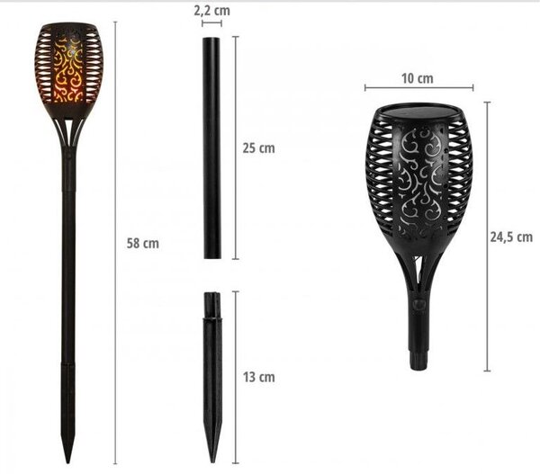 VOLTRONIC Sada solárních světel 33 LED, 2 ks