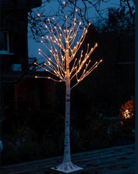 VOLTRONIC Světelná LED bříza s ovladačem, 180 cm, teplá bílá