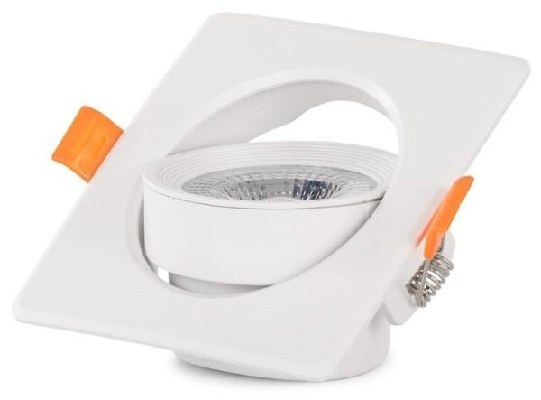 Prémiové výklopné podhledové bodové LED svítidlo 5W 440lm, studená, čtverec, 9cm, 3 roky