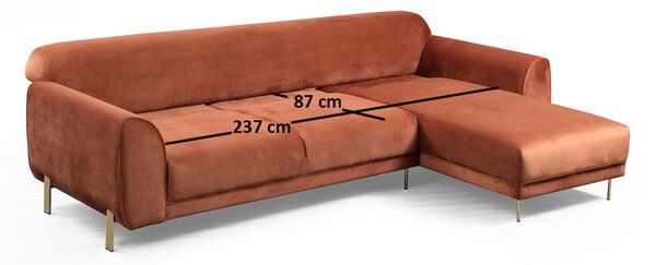 Rohová sedačka Imagetta (P) (Skořicová). Akce -24%