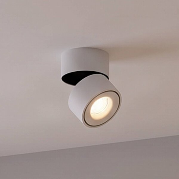Arcchio LED stropní bodové světlo Rotari, bílé, 1-žárovkové, 1987 lm, stmívatelný, Bílá / opál, Chodba, Hliník, Moderní
