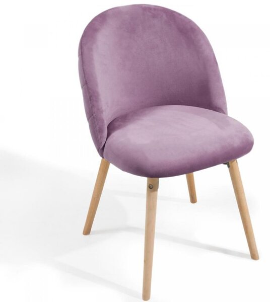 80676 MIADOMODO Sada jídelních židlí sametové, fialové, 8 ks