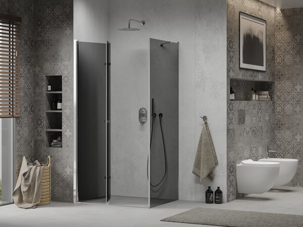 Mexen Lima sprchový kout 70x90cm, 6mm sklo, chromový profil-šedé sklo, 856-070-090-01-40