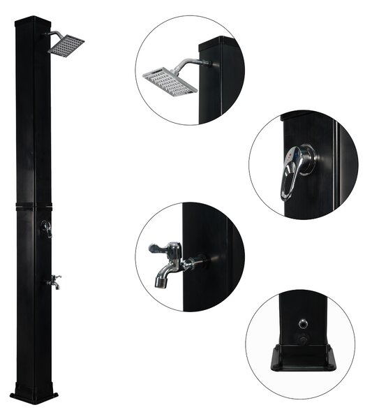 Furnigo Solární sprcha Square 40 L - černá