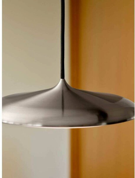 DFTP by Nordlux LED závěsné světlo Artist, Ø 25 cm, ocelová barva, nerezová ocel, stmívatelný, Hliník / šedá / zinek, Obývací pokoj / jídelna, Nerezová ocel, Skandinávský