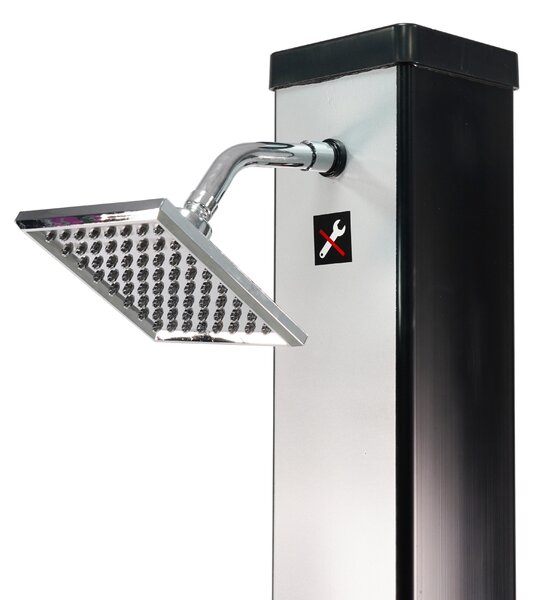 Furnigo Solární sprcha Square 40 L - stříbrná