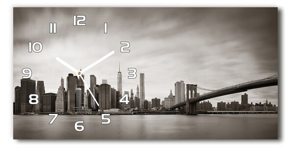 Skleněné hodiny na stěnu Manhattan New York pl_zsp_60x30_f_100924345