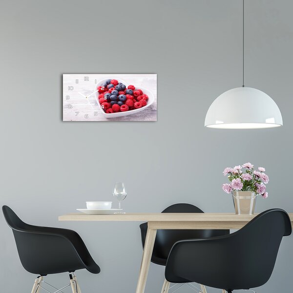 Skleněné hodiny na stěnu Maliny a borůvky pl_zsp_60x30_f_101479498