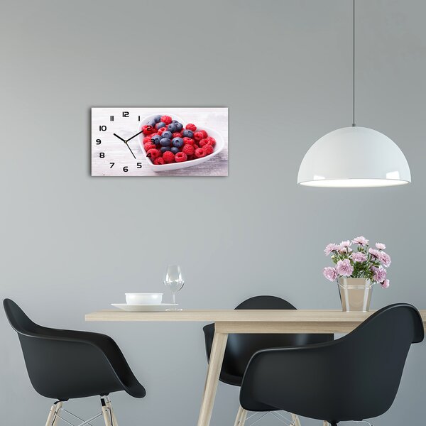 Skleněné hodiny na stěnu Maliny a borůvky pl_zsp_60x30_f_101479498
