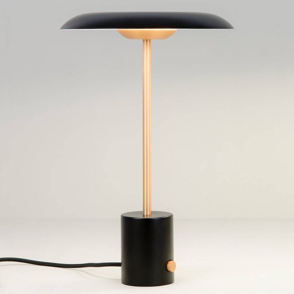 LED stolní lampa Hoshi se stmívačem, černá-měď