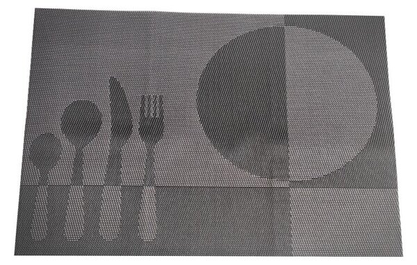 JAHU 85764 Praktické prostírání na stůl FOOD - 30x45 cm, černá