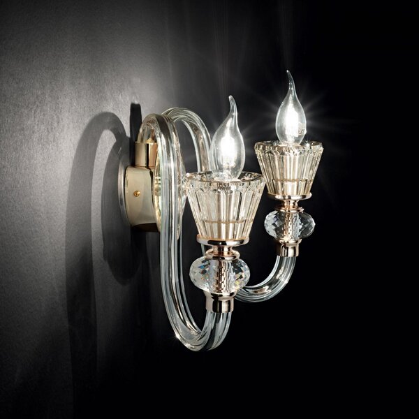 Nástěnné svítidlo Ideal Lux Strauss AP2 140599 2x40W E14 - luxusní serie