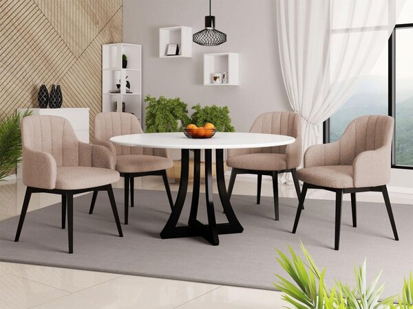 Čalouněné křeslo ST105, Barva křesla: černá, Potah: Magic Velvet 2219 Mirjan24 5903211304828