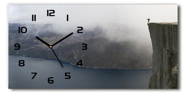 Skleněné hodiny na stěnu tiché Norsko útes pl_zsp_60x30_f_106891246