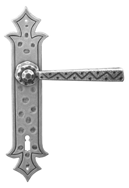 GALBUSERA Kovaná klika na dveře model 501 - PZ, M, 72 mm, bronz černý