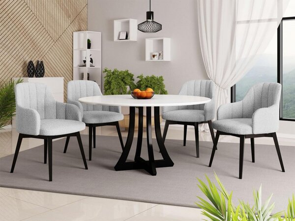 Čalouněné křeslo ST105, Barva křesla: černá, Potah: Magic Velvet 2219 Mirjan24 5903211304828