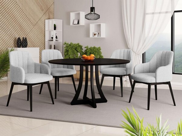 Čalouněné křeslo ST105, Barva křesla: černá, Potah: Magic Velvet 2219 Mirjan24 5903211304828