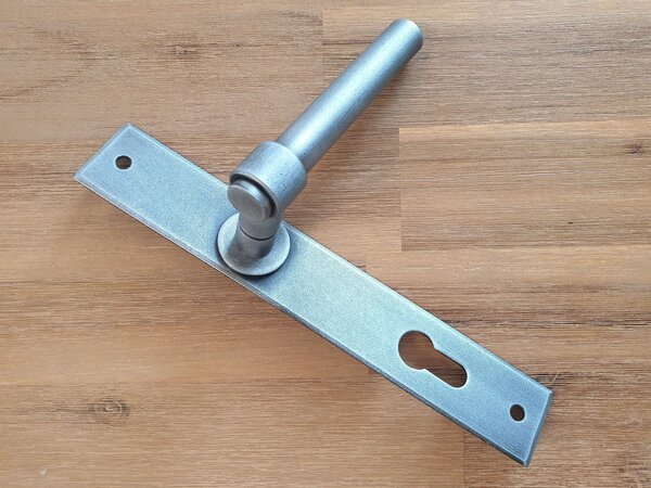 GALBUSERA Kovaná klika ke dveřím model 1830 - PZ, M, 92 mm, antická černá
