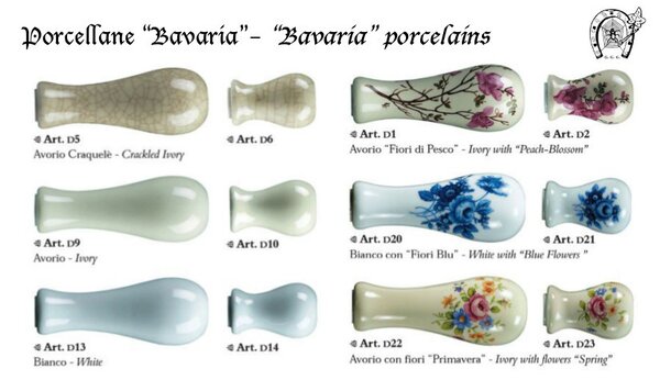 GALBUSERA Kovaná klika na eurookno 2-60 - bronz černý, porcelán D13
