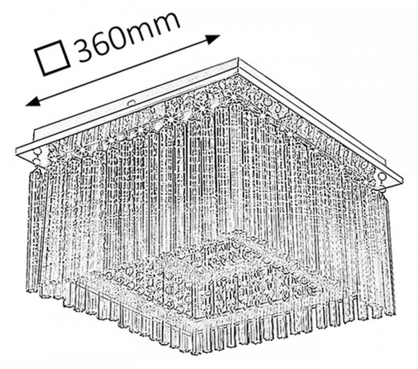 Rabalux 2448 LED stropní svítidlo Danielle 1x21W | 1750lm | 4000K - chrom, křišťál