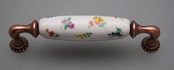 ÚCHYTKA MOSAZ - PORCELÁN (BÍLÝ) 128mm - CUOBLV222