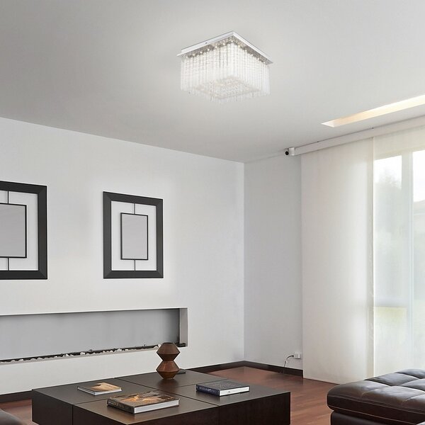 Rabalux 2448 LED stropní svítidlo Danielle 1x21W | 1750lm | 4000K - chrom, křišťál