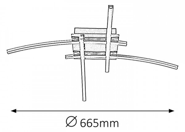 Rabalux 2503 LED přisazené stropní svítidlo Alexis 1x24W | 1920lm | 4000K - chrom