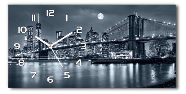 Skleněné hodiny na stěnu Manhattan New York pl_zsp_60x30_f_111515622