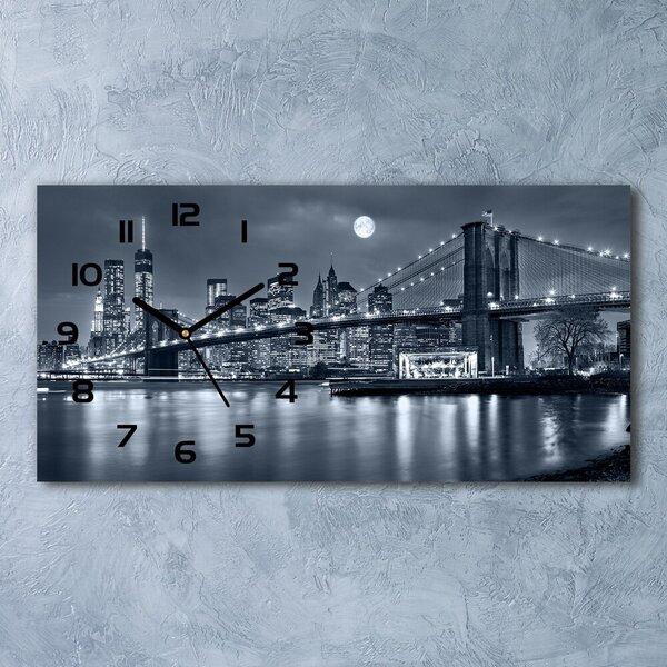 Skleněné hodiny na stěnu Manhattan New York pl_zsp_60x30_f_111515622