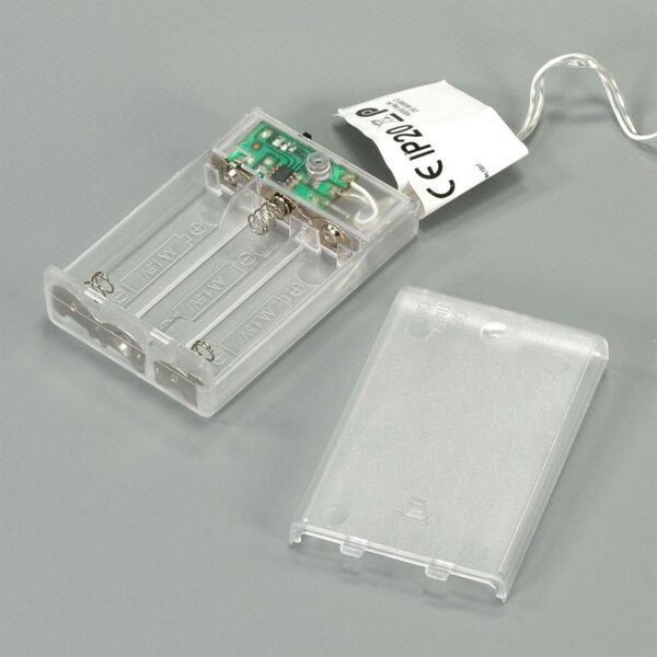 Vánoční hvězda s časovačem teple bílá, 30 LED, 40 cm
