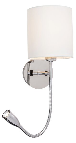 Rabalux 6529 LED nástěnné svítidlo Larkin E27 1x40W+3W | E27 | 205lm | 2800K - bílá
