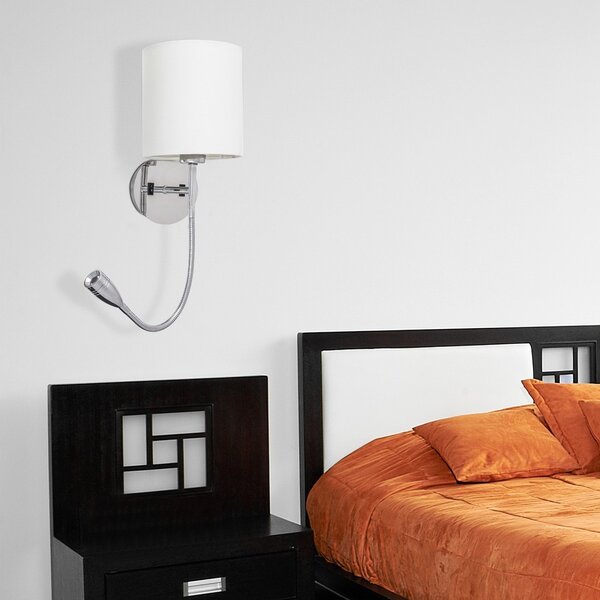 Rabalux 6529 LED nástěnné svítidlo Larkin E27 1x40W+3W | E27 | 205lm | 2800K - bílá